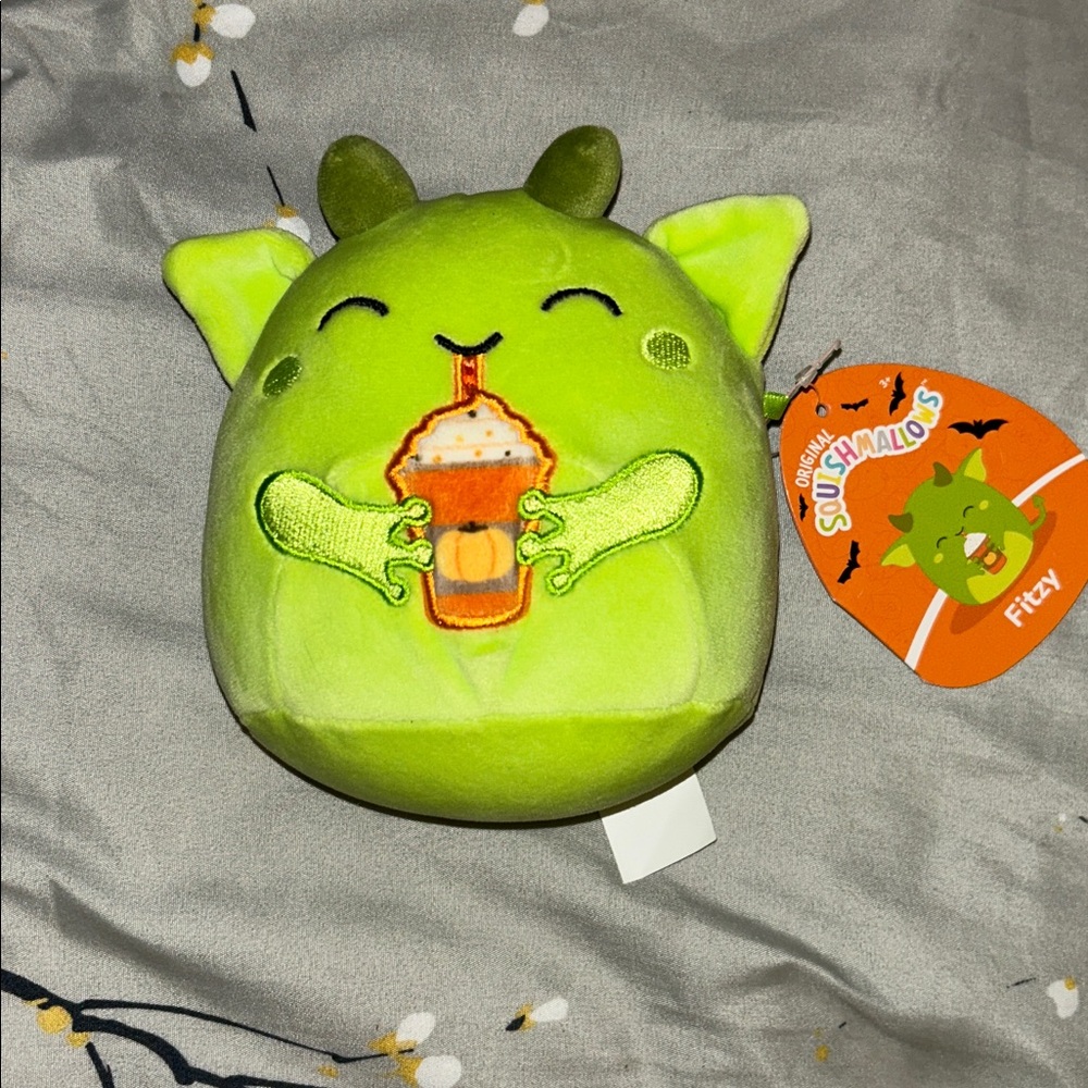 Fitzy the Goblin with Pumpkin Spice Latte 5” Squishmallow